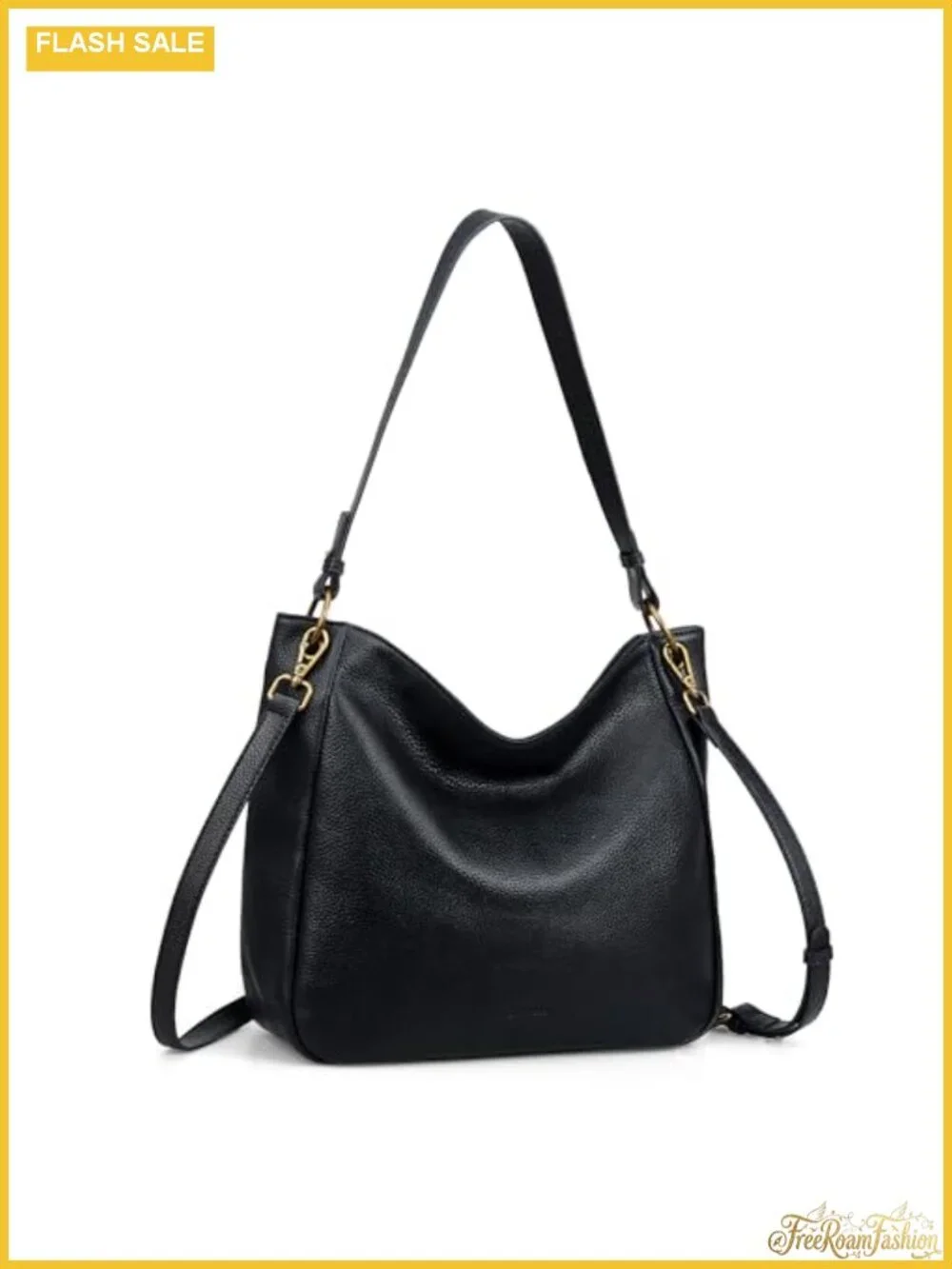 Genuine Leather Hobo Crossbody Bag Women Soft Vintage Purse Shoulder 2 Straps